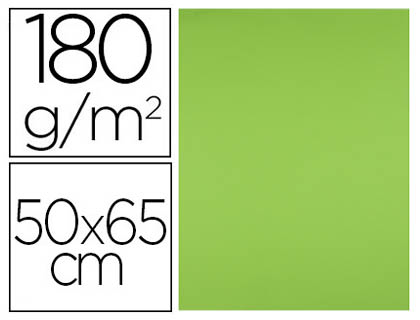 Cartulina Liderpapel 50x65cm. 180g/m² verde hierba